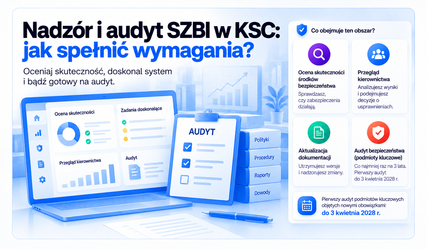 Nadzór, przeglądy i audyt SZBI w KSC: wymagania i ich realizacja w platformie